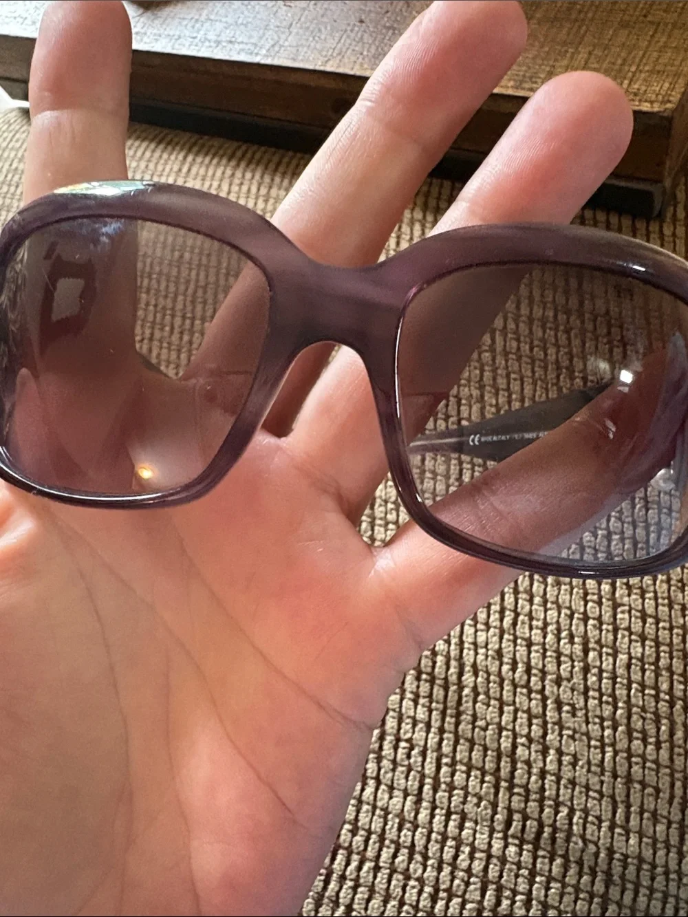 Gorgeous Valentino Plum Sunglasses with Pearl Trim